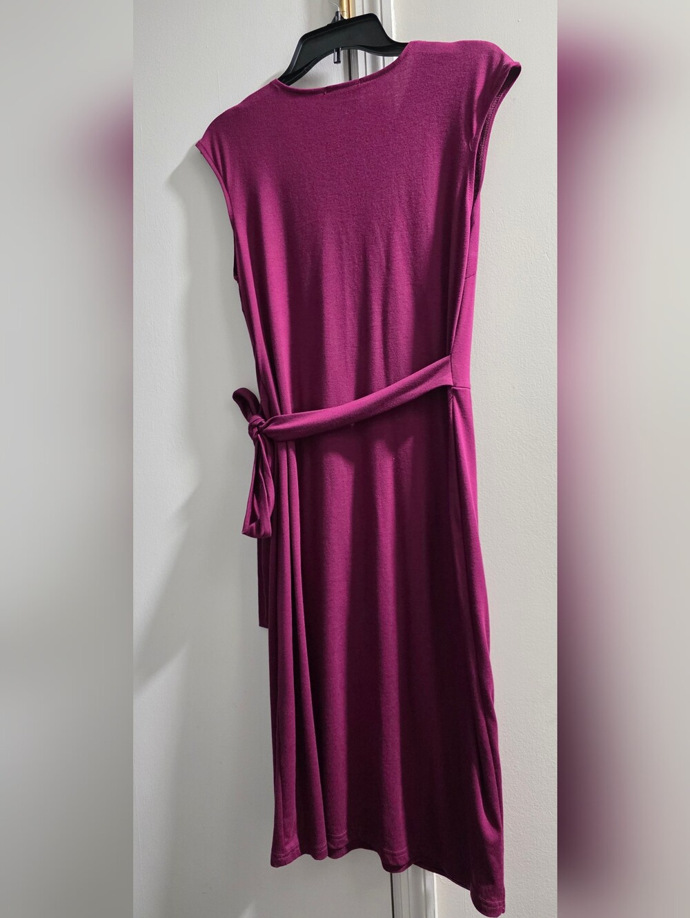 Women's Wrap-Style Dress in Deep Berry - Picture 2 of 4